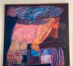 Baldin schilderij uit 1992 ( 1x1 meter), Antiek en Kunst, Kunst | Schilderijen | Modern, Ophalen