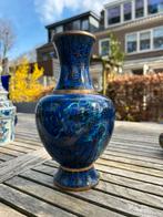 Vaas, koper, beschilderd., Antiek en Kunst, Ophalen of Verzenden