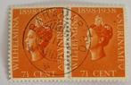 Suriname 1938- NVPH 187-189 - Regeringsjubileum Wilhelmina, Ophalen of Verzenden, Gestempeld