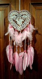 Ibiza stijl roze hartvormige dreamcatcher / dromenvanger, Huis en Inrichting, Ophalen of Verzenden, Nieuw
