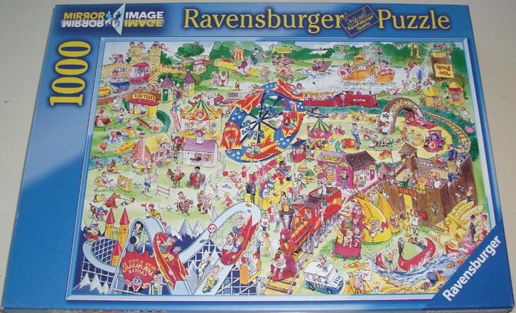 Puzzel *** PRETPARK *** 1000 stukjes Mirror Image, Hobby en Vrije tijd, Denksport en Puzzels, Zo goed als nieuw, Legpuzzel, 500 t/m 1500 stukjes