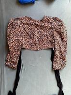 Luipaardtopje met open rug, Bruin, Verzenden, Lange mouw, Maat 36 (S)