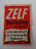 ZELFBEDIENING   VAN DER STAAY   RIDDERKERK, Verzenden, Luciferdoosjes of -merken