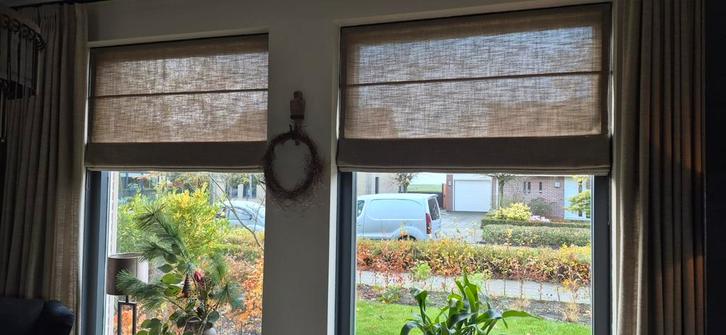 Mooie vouwgordijnen, Huis en Inrichting, Stoffering | Gordijnen en Lamellen, Zo goed als nieuw, 150 tot 200 cm, 100 tot 150 cm