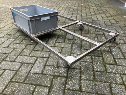 Verrijdbaar RVS Onderstel voor Kunststof Bakken  ( 3 STUKS ), Doe-het-zelf en Verbouw, Gereedschapskisten, Zo goed als nieuw, Ophalen