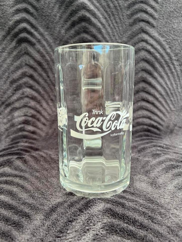 Vintage Duitse glazen pul Coca Cola, Verzamelen, Glas en Borrelglaasjes, Zo goed als nieuw, Frisdrankglas, Ophalen of Verzenden