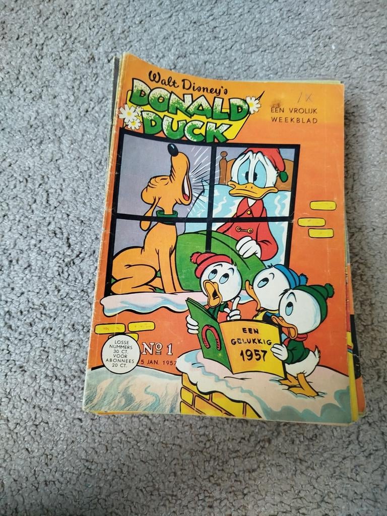Prachtig Vintage Donald Duck jaargang 1957, Boeken, Strips | Comics, Gelezen, Complete serie of reeks, Europa, Ophalen of Verzenden