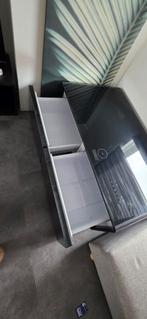 Moderne zwarte glanzend tv-meubel met ingebouwde koelkast, Huis en Inrichting, Ophalen, Zo goed als nieuw, Glas, Modern