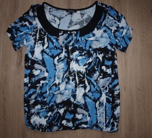 Blauw Zwart Wit Shirt Rossini (S), Kleding | Dames, T-shirts, Zo goed als nieuw, Maat 36 (S), Blauw, Korte mouw, Ophalen of Verzenden