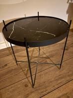 Bijzettafel zwart, Huis en Inrichting, Tafels | Bijzettafels, 45 tot 60 cm, Minder dan 55 cm, Rond, Ophalen of Verzenden