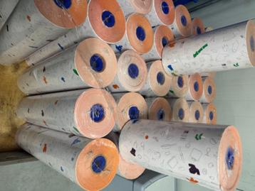 Nostalgisch Inpakpapier V&D, volle rollen smal en breed beschikbaar voor biedingen