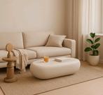 Vtwonen Pebble salontafel 100cm Betonlook wit  NIEUW!, Ophalen