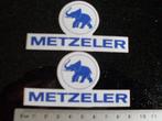 2x sticker metzeler logo olifant autobanden banden tyres, Merk, Zo goed als nieuw, Verzenden