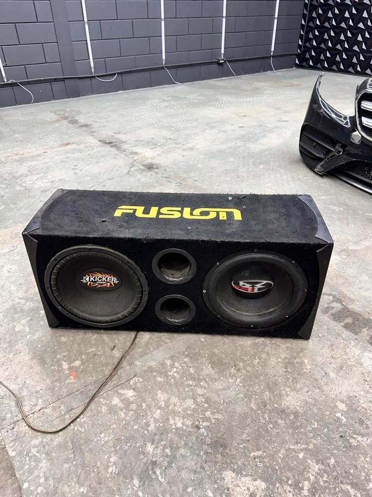 Dubbele Subwoofer + 1000W Versterker, Auto diversen, Autospeakers, Gebruikt, Ophalen of Verzenden