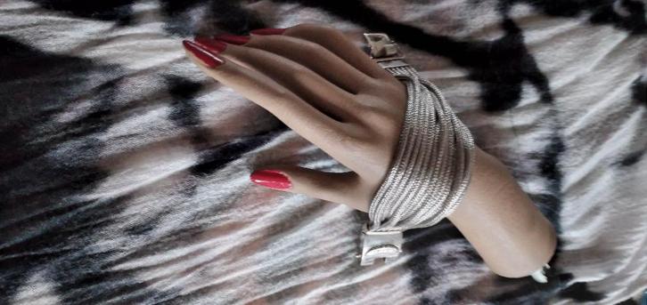 zeer mooie zilveren armband van band of angels, Sieraden, Tassen en Uiterlijk, Armbanden, Zo goed als nieuw, Zilver, Zilver, Ophalen of Verzenden