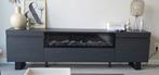 Tv meubel met sfeerhaard, Ophalen, Zo goed als nieuw, Minder dan 100 cm, Metaal