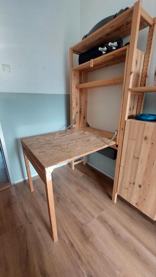 Ikea IVAR in- en uitklapbaar bureau, Huis en Inrichting, Bureaus, Zo goed als nieuw, In hoogte verstelbaar, Ophalen