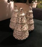 Kerstdecoratie glas glazen kerstbomen wit 3 stuks nieuw, Verzenden, Nieuw
