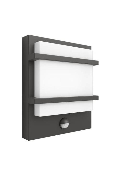 Philips wandverlichting LED Petronia met bewegingssensor 12W, Tuin en Terras, Buitenverlichting, Nieuw, Wandlamp, Kunststof, Minder dan 50 watt