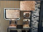 Aangeboden Set tafellampen (Stout Maxime brons design), Ophalen, Zo goed als nieuw, Stout maxime, 75 cm of meer