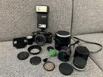 Canon Spiegelreflex fototoestel met extra lenzen- assesoires, Spiegelreflex, Canon, Gebruikt, Ophalen of Verzenden