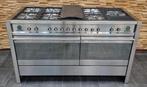 🔥Luxe Fornuis smeg 150 cm rvs 7 pits grillplaat 2 ovens, 60 cm of meer, 5 kookzones of meer, Vrijstaand, 90 tot 95 cm