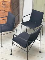 3x stoel Hennie de Jong stoelen eetkamerstoelen Postmodern, Huis en Inrichting, Drie, Gebruikt, Metaal, Ophalen