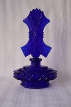 Vintage Czech Republic cobalt blauw parfumflesje, Antiek en Kunst, Antiek | Glas en Kristal, Ophalen of Verzenden