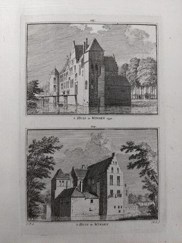 223-224 / Het Huis te Winsen Oude gravure 18e eeuw Spilman beschikbaar voor biedingen