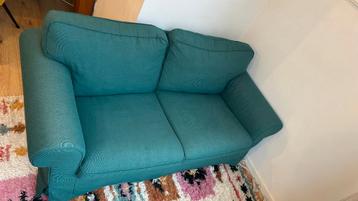 IKEA EKTORP 2-zits bank groen in goede staat - afbeelding 1