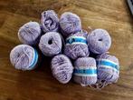 10 knotjes lila garen (60% katoen 40% viscose), Hobby en Vrije tijd, Ophalen of Verzenden, Nieuw, Breien of Haken, Wol of Garen