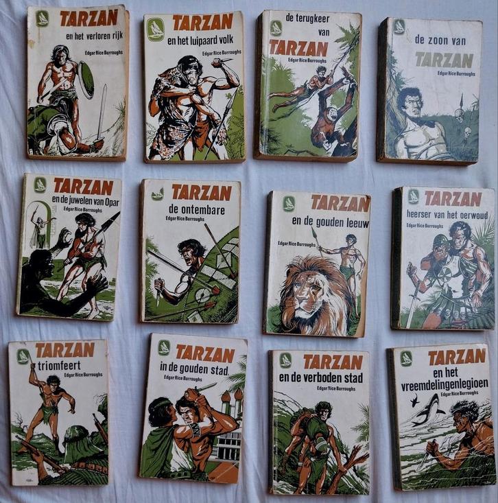 Tarzan pocket boekjes Edgar Rice Burroughs 12 stuks, Boeken, Overige Boeken, Gelezen, Ophalen of Verzenden