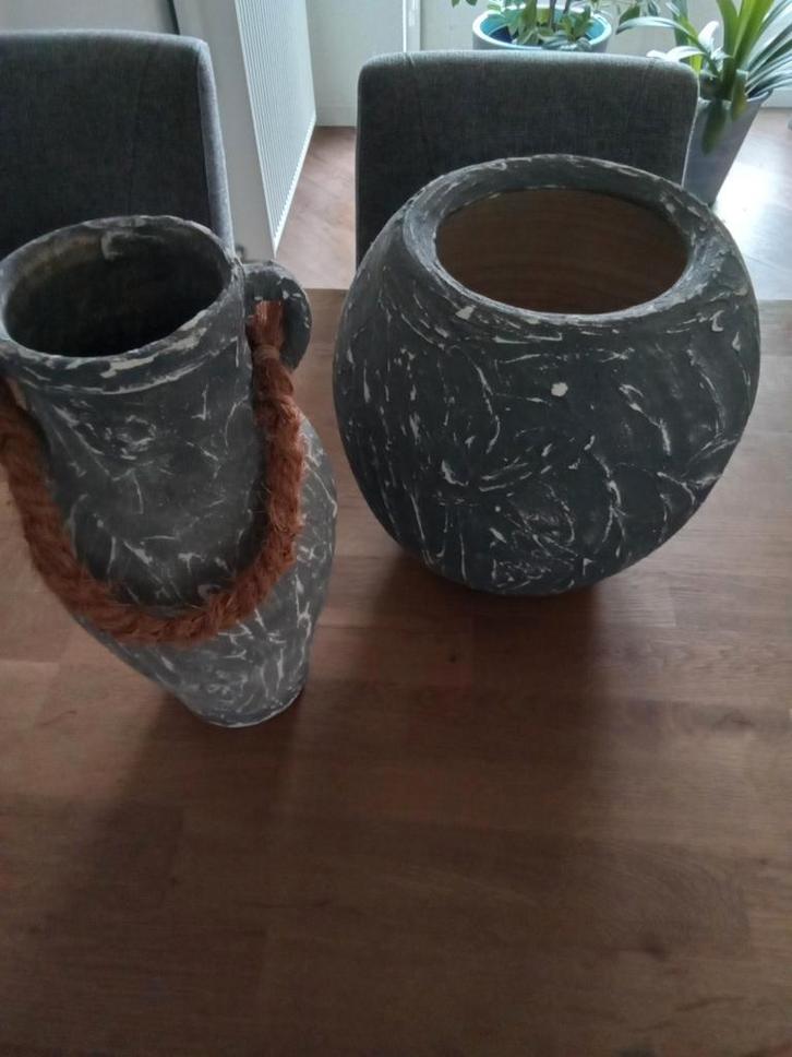 Bloempot met Kruik - Decoratief Duo, Huis en Inrichting, Woonaccessoires | Overige, Zo goed als nieuw, Ophalen of Verzenden