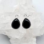 Onyx S925 zilveren oorhangers, Hangers, Verzenden, Zwart, Nieuw