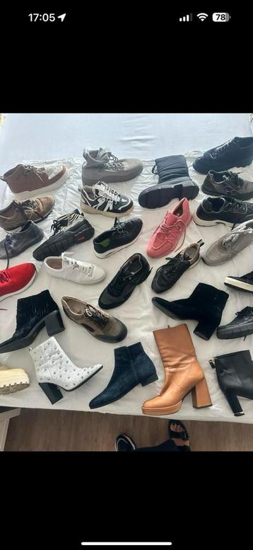 Partij schoenen 93 paar mt 36 t/m 43 gabor enz leer zgan beschikbaar voor biedingen
