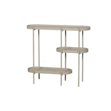 WOOOD Sidetable Noan - Hout/Metaal - Beige - 80x90x28 beschikbaar voor biedingen