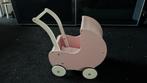 Roze houten poppenwagen, Ophalen, Zo goed als nieuw