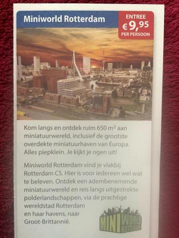 Miniworld Rotterdam Voordeelbon beschikbaar voor biedingen