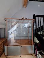 Vintage Glazen Vitrinekast - Perfect voor Verzameling!, Ophalen, 100 tot 150 cm, Vintage, Glas