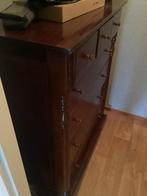 Antieke Houten Ladekast, Gebruikt, Eikenhout, Met lade(s), 50 tot 75 cm