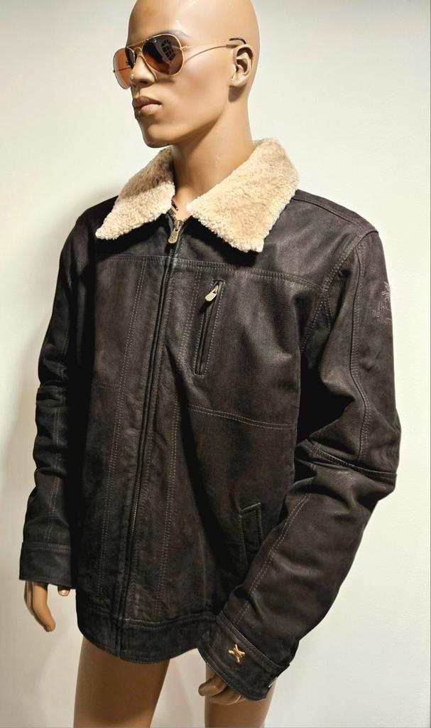 Vanguard / PME zware geschuurd leren jas (XXXL) D-Bruin zgan, Kleding | Heren, Jassen | Winter, Zo goed als nieuw, Overige maten