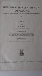 Bouwmaterialen en hun toepassing. Uitgegeven 1941, Gelezen, Diverse auteurs, Ophalen of Verzenden, Bouwkunde
