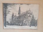 ets van J.Josseaud 1880_1935, grote kerk Haarlem, Antiek en Kunst, Kunst | Etsen en Gravures, Verzenden