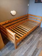 Houten eenpersoonsbed bedframe met lattenbodem 90×200cm, Huis en Inrichting, Slaapkamer | Bedden, Ophalen, Gebruikt, 90 cm, Eenpersoons