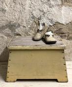 Brocante oud houten opstapje / krukje (1), Ophalen of Verzenden