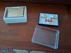 Vintage Manchetknopen & Tie Clip Set, Onbekend, Ophalen of Verzenden, Zo goed als nieuw, Met patroon