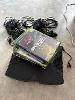 Xbox original, 4 controllers, stroomkabels met 8 games, Ophalen of Verzenden, Gebruikt