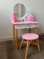 Kaptafel Janod P'tite Miss roze hout, Kinderen en Baby's, Kinderkamer | Tafels en Stoelen, Ophalen, Gebruikt, Tafel(s) en Stoel(en)