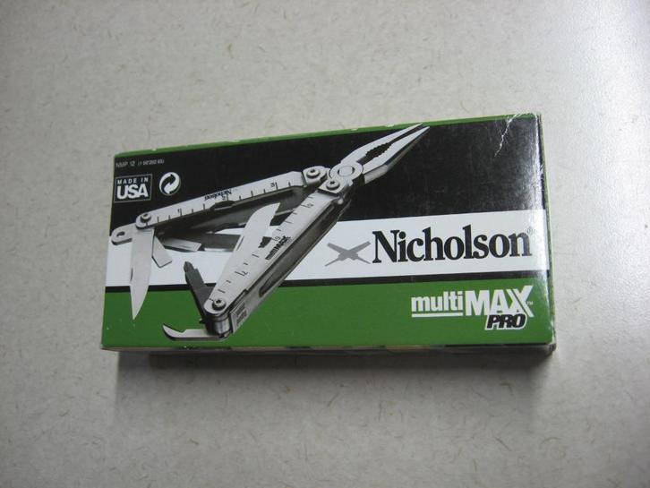 Zakmes multitool kwaliteit Nicholson Multimax Pro ongebruikt, Caravans en Kamperen, Kampeergereedschap, Zo goed als nieuw, Ophalen of Verzenden