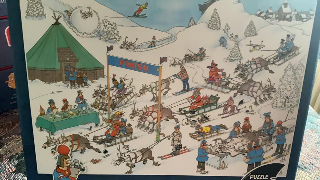 J v haasteren puzzel 500 st. Rendier Race, Ophalen of Verzenden, 500 t/m 1500 stukjes, Zo goed als nieuw